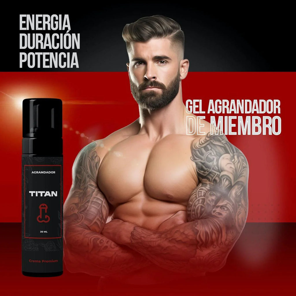 TITAN GEL AGRANDADOR 2x1 ¡Rendimiento masculino Mejorado! 🔥+Envío Gratis