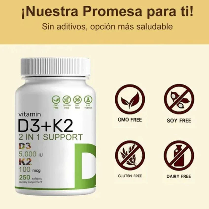 ✨ ¡ELIMINA EL DOLOR DE huesos! Vitamina D3+K2 Plus™ + ENVÍO GRATIS 🔥