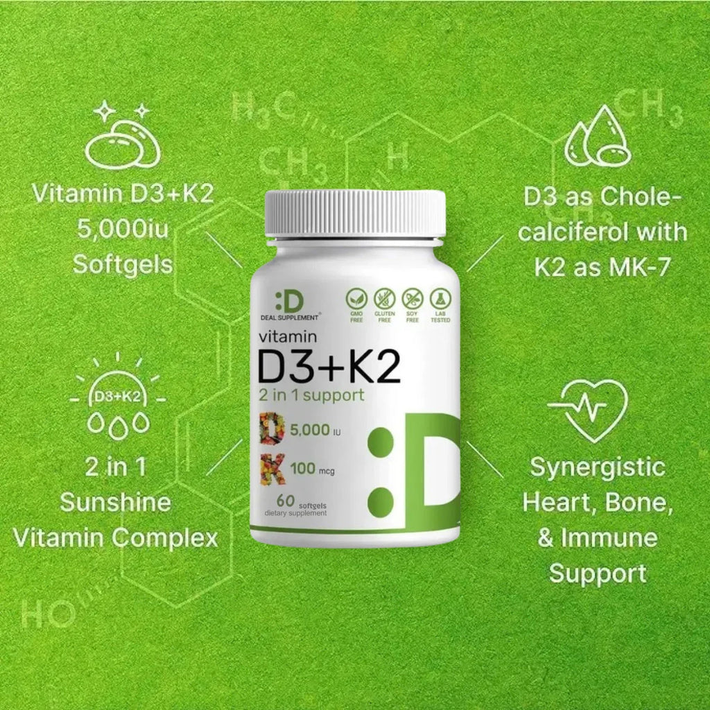 ✨ ¡ELIMINA EL DOLOR DE huesos! Vitamina D3+K2 Plus™ + ENVÍO GRATIS 🔥
