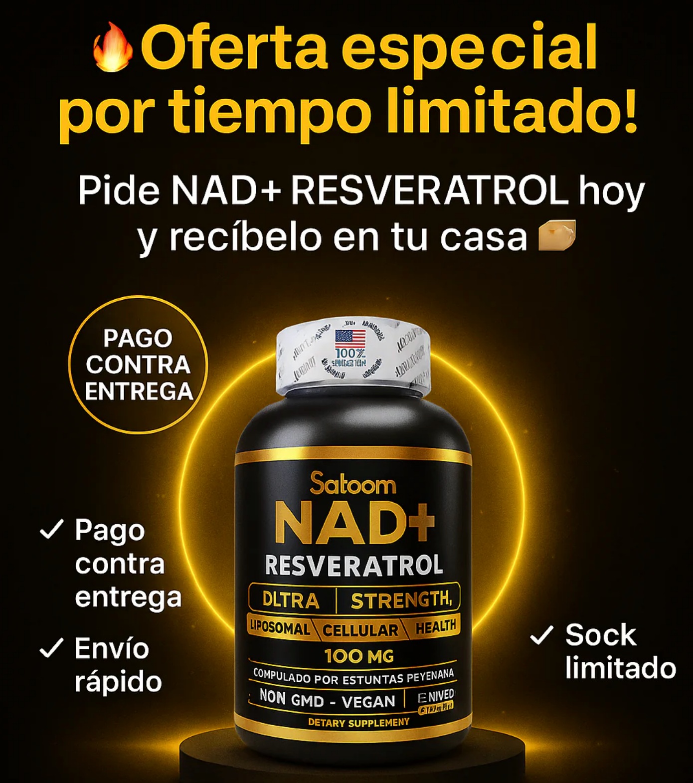 RECUPERA TU ENERGÍA con NAD+ Resveratrol + ENVÍO GRATIS💥🧠 2x1