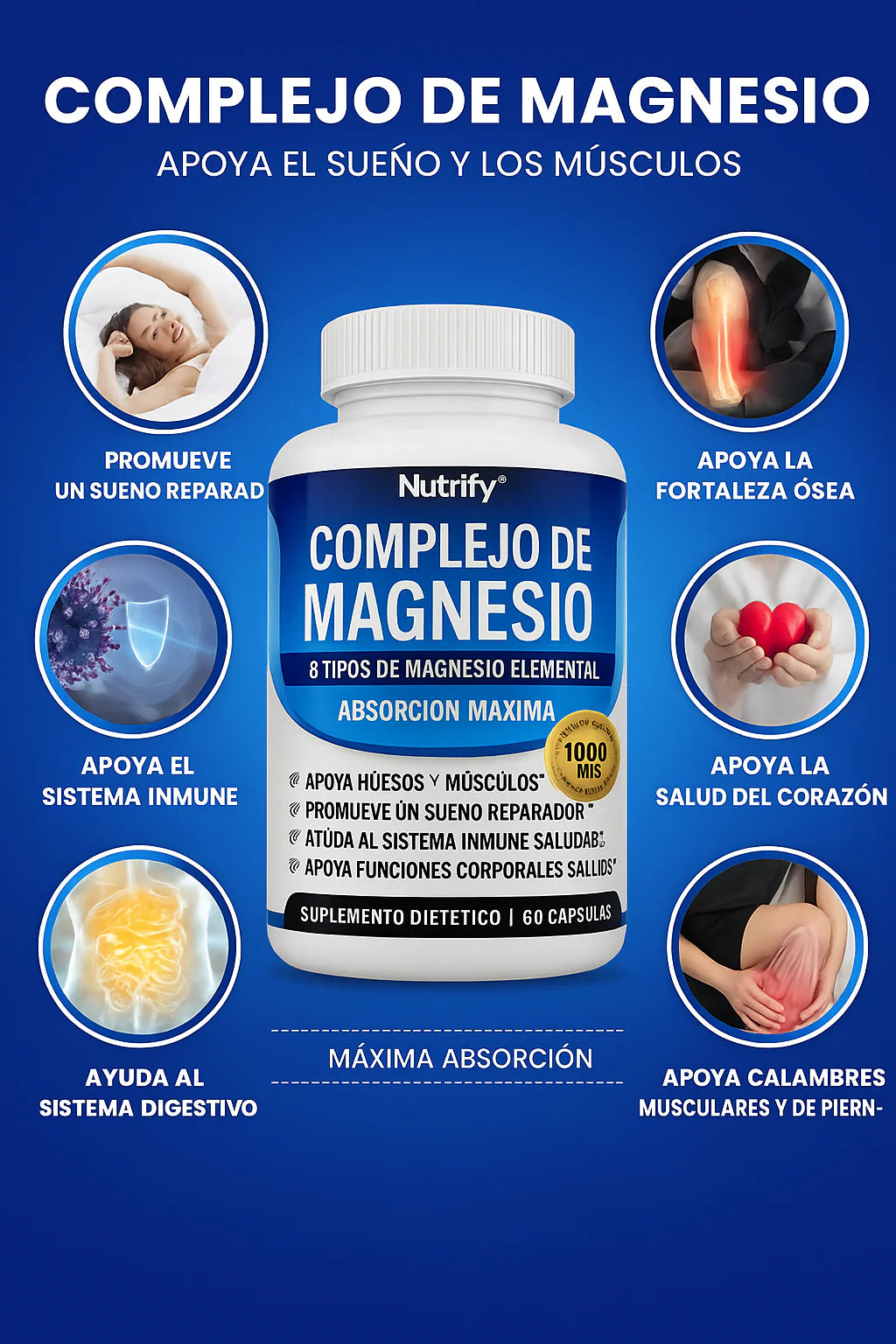 Magnesio Complex™ — 8 Tipos de Magnesio en 1 💊⚡ + Envío GRATIS!!