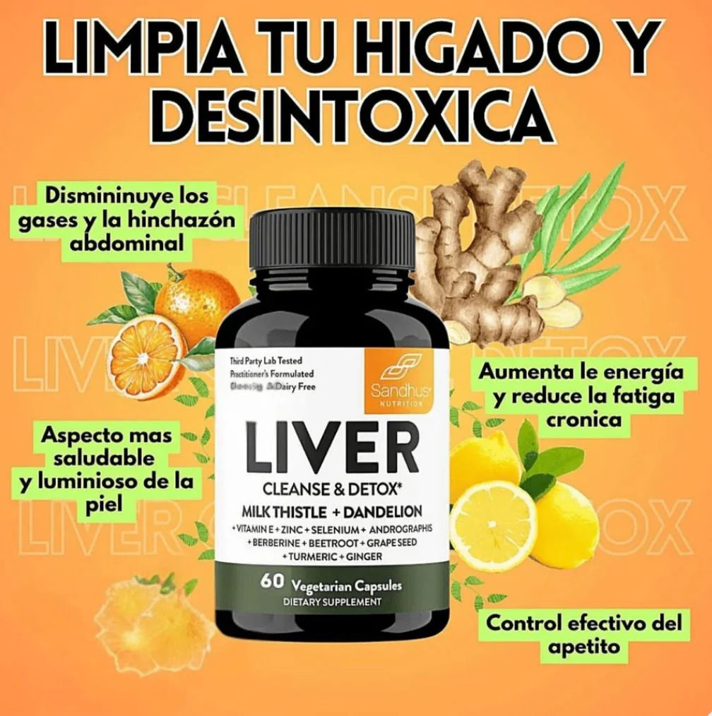 OFERTA DESINFLAMA Y LIMPIA TU HIGADO CON LIVER+Envío Gratis!!!🎉