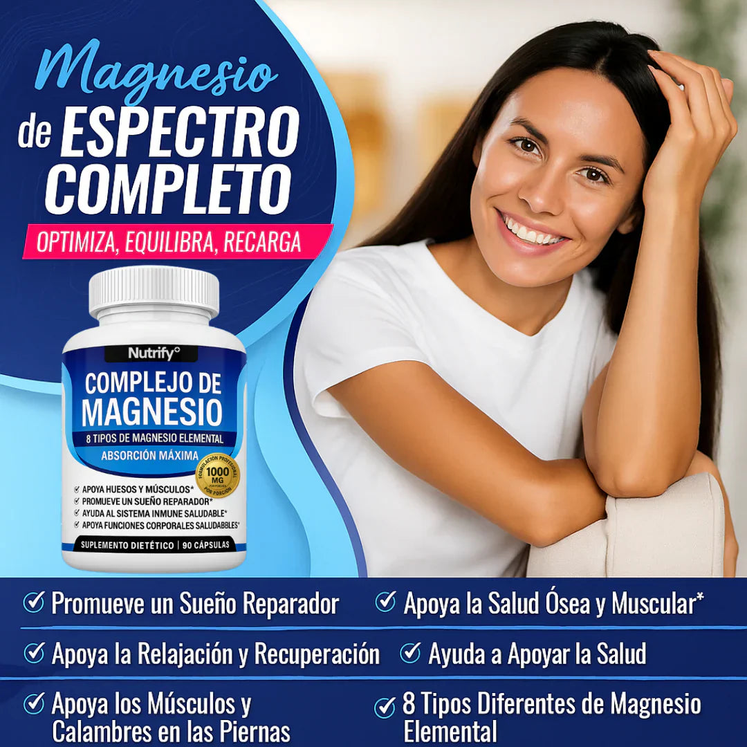 Magnesio Complex™ — 8 Tipos de Magnesio en 1 💊⚡ + Envío GRATIS!!