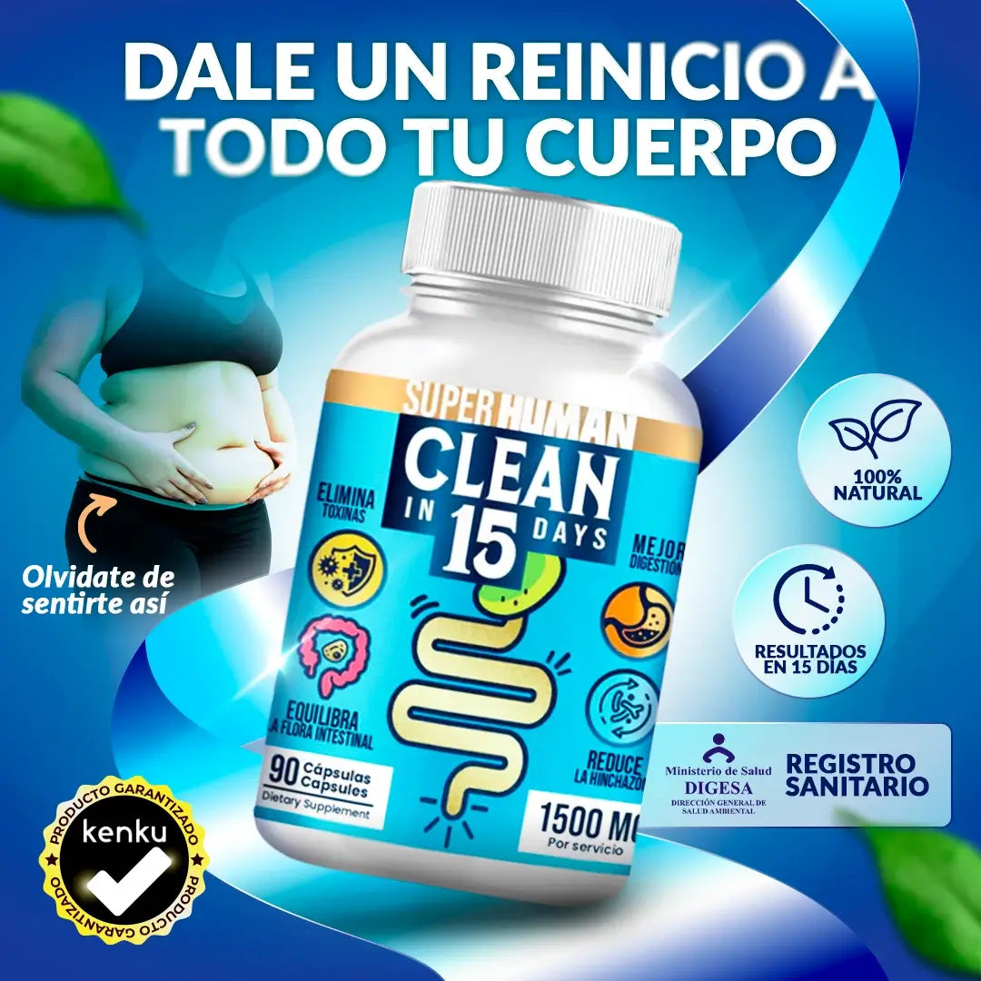 PROMO 2X1 Clean Limpieza  Estomacal en 15 días + Envío Gratis