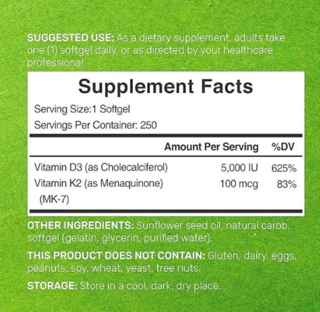 ✨ ¡ELIMINA EL DOLOR DE huesos! Vitamina D3+K2 Plus™ + ENVÍO GRATIS 🔥