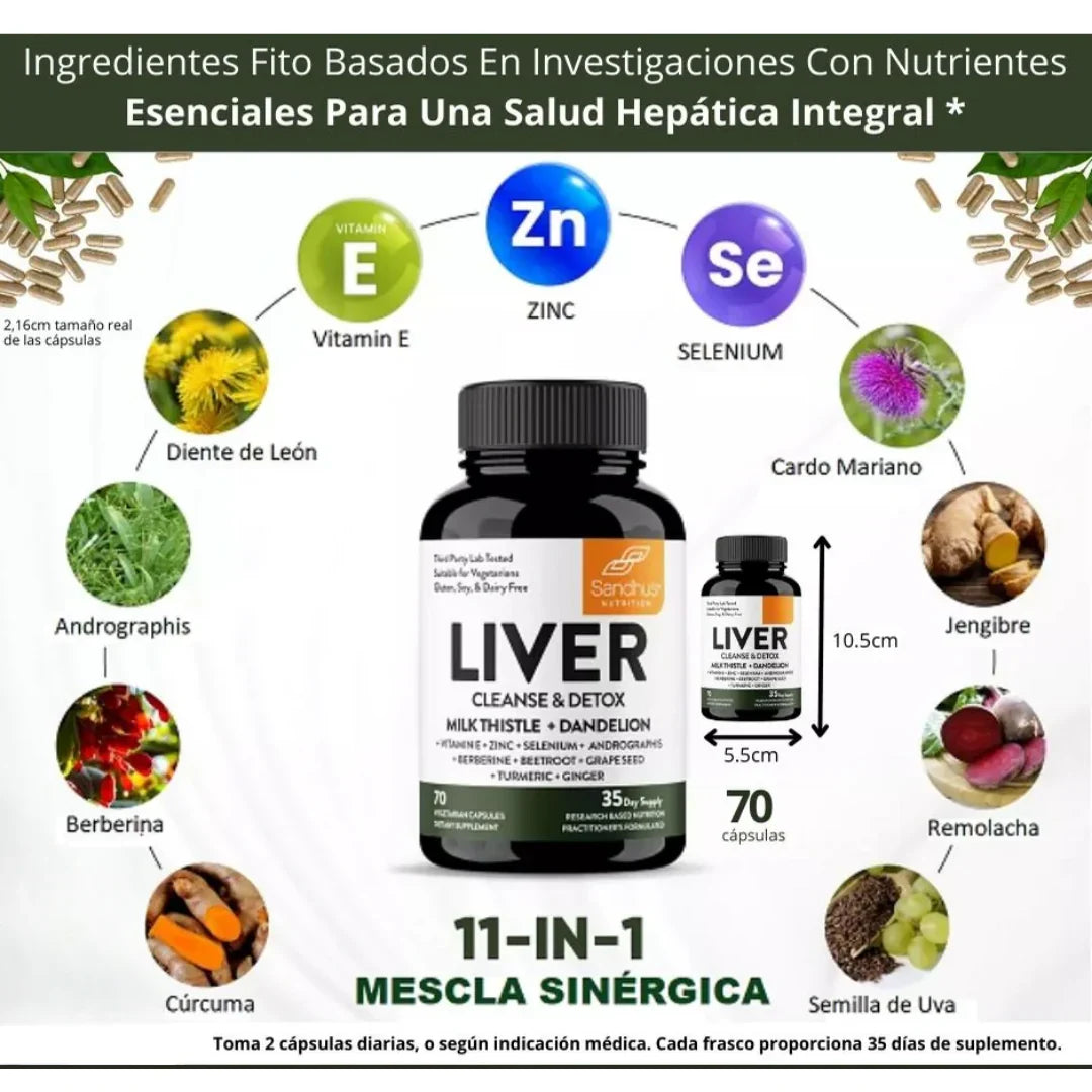 OFERTA DESINFLAMA Y LIMPIA TU HIGADO CON LIVER+Envío Gratis!!!🎉